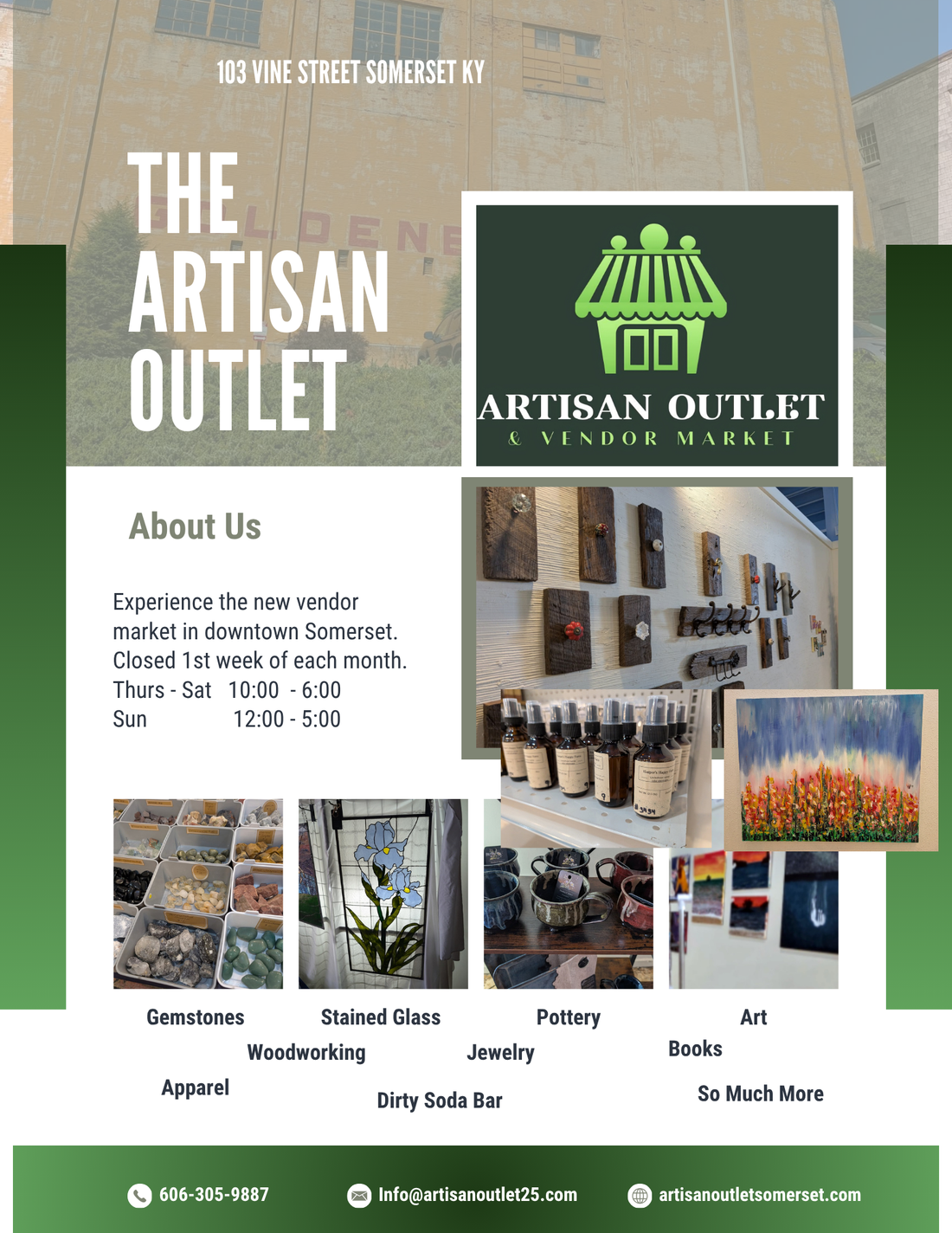 Come see Art & Pretties at the Artisan Outlet!