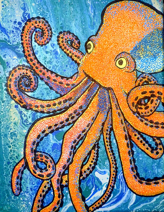 Ollie the Octopus 8.5x11 Unframed Art Print
