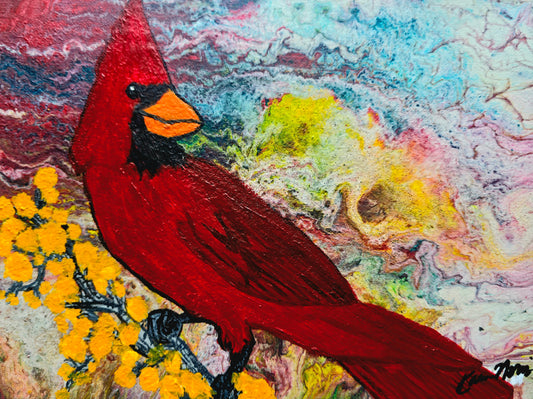 Cardinal Abstract 8.5x11 Unframed Art Print