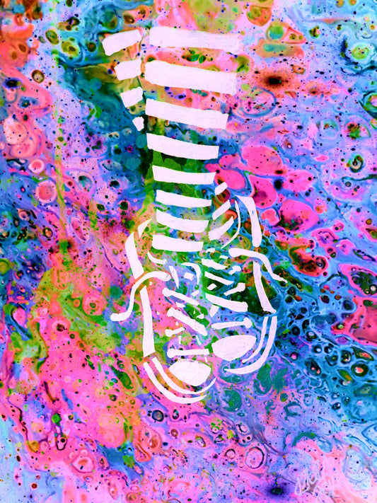 Sneaks & Stripes Violet 8.5x11 Unframed Art Print