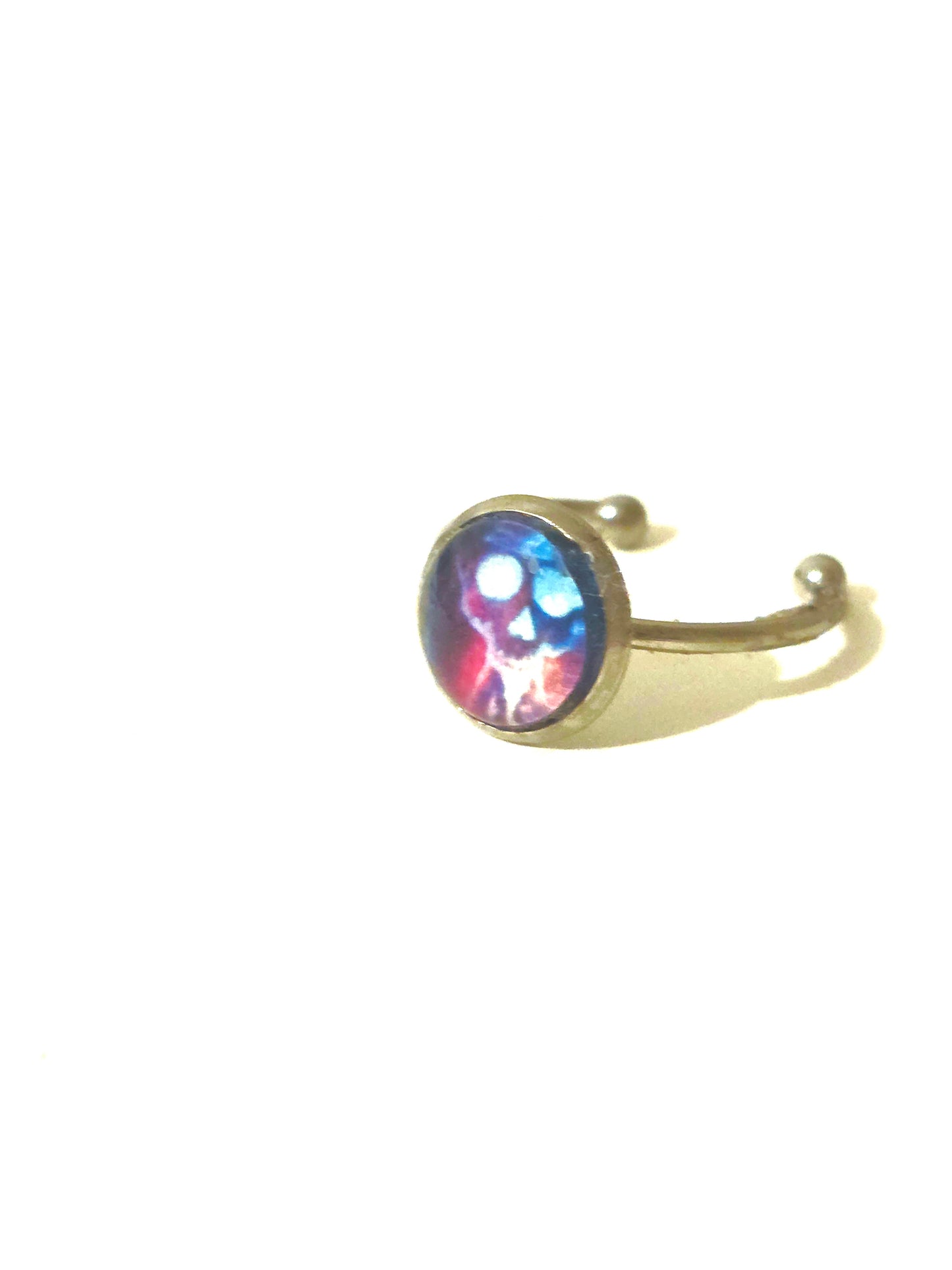 Hourglass Skull Adjustable Ring | Memento Mori Wearable Art Ring
