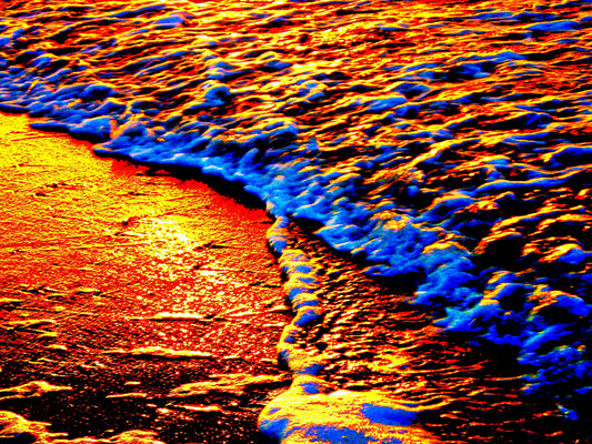 Seafoam Sunrise Abstract 8.5x11 Unframed Photography Print