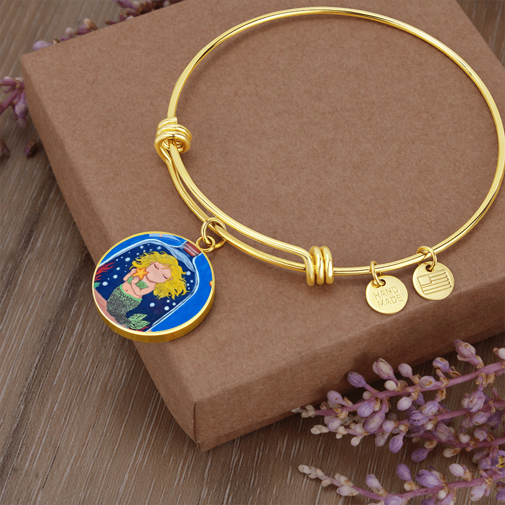 Contained Currents: The Bravest Little Mermaid Luxury Keepsake Bangle Bracelet