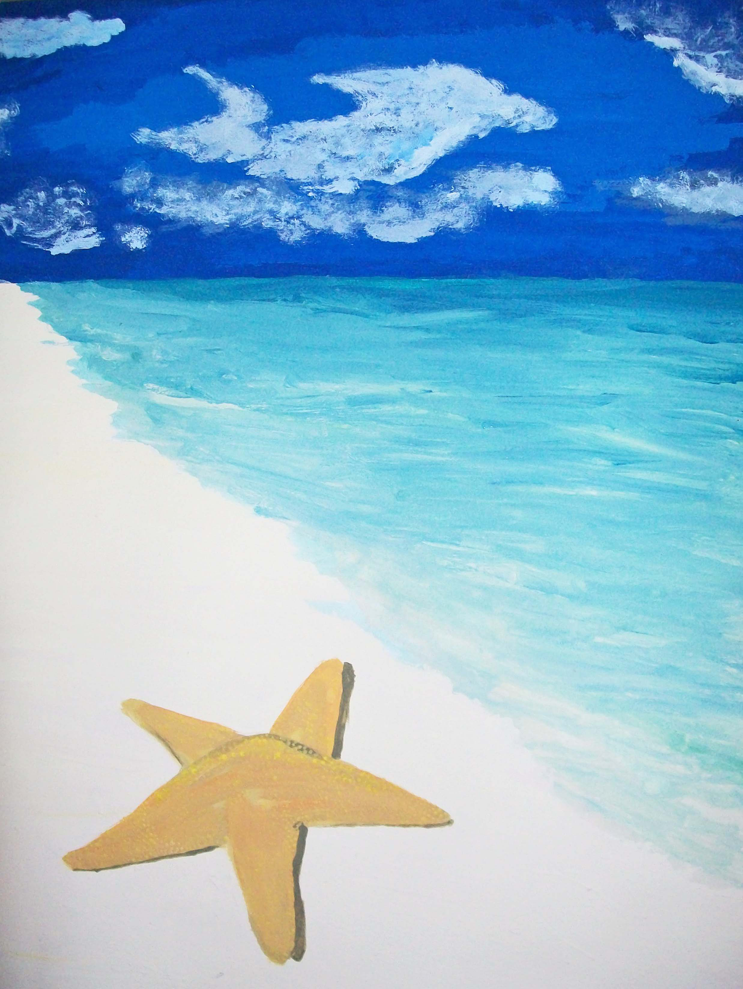 Dolphin Beach 8.5x11 Unframed Art Print